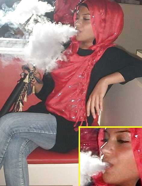 Smoking- hijab niqab jilbab arab  #17443754