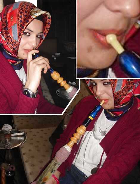 Smoking- hijab niqab jilbab arab  #17443761