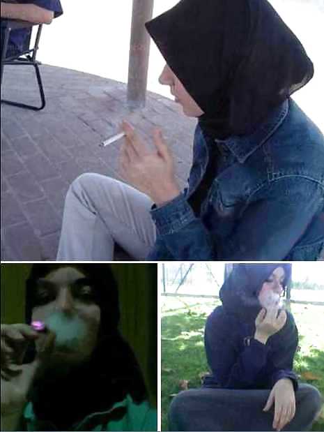 Smoking- hijab niqab jilbab arab  #17443774