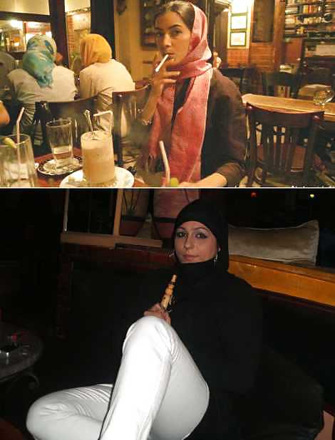 Smoking- hijab niqab jilbab arab  #17443779