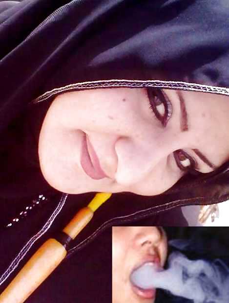 Smoking- hijab niqab jilbab arab  #17443872