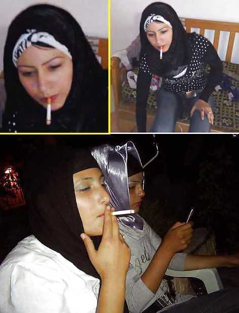 Smoking- hijab niqab jilbab arab  #17443945