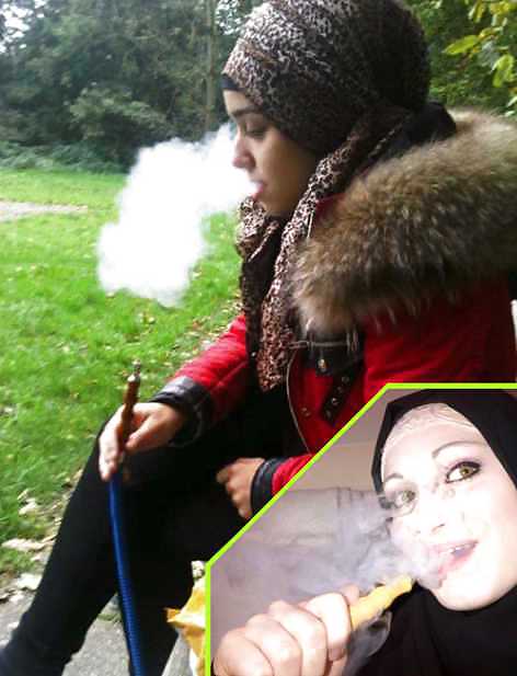 Smoking- hijab niqab jilbab arab  #17443957