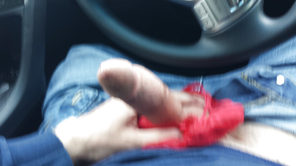 Jerking off in car with panties #21664836