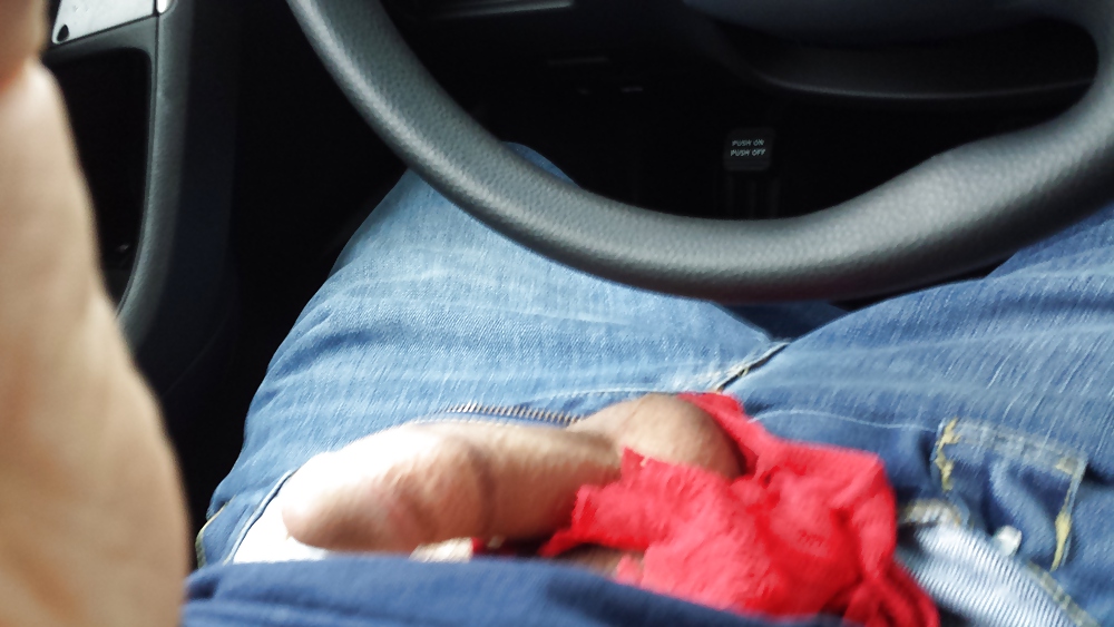 Jerking off in car with panties #21664840