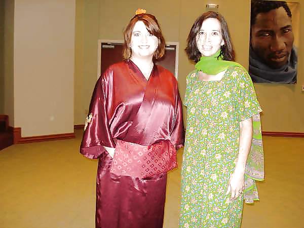 2 or more girls in Satin robe or Kimono #17133613
