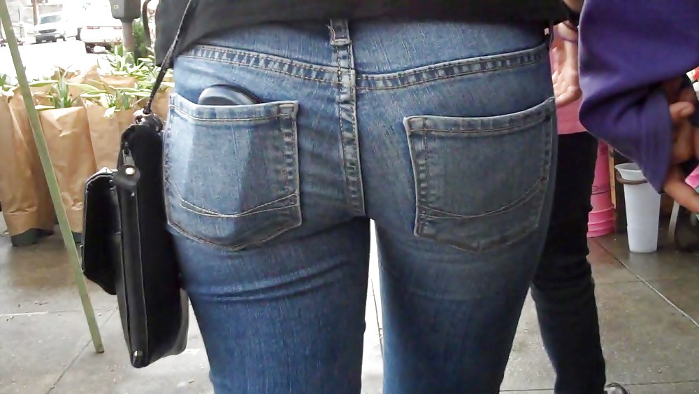 A few butts and crazy ass in jeans looking good #4667313