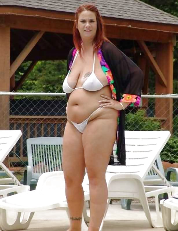 Bbw in public in bikinis or non fitting clothes #9163021