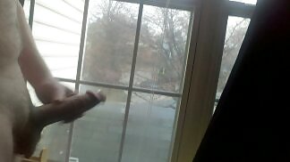 Flashing my cock at the window #9732299
