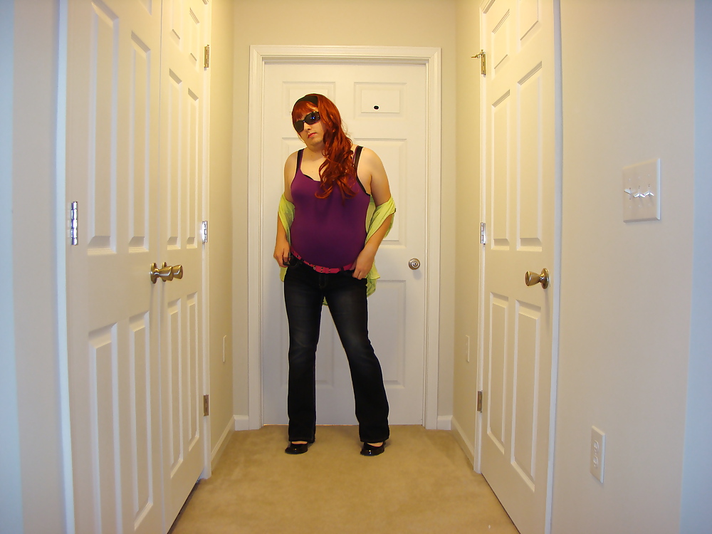 Jeans and Purple Cami #17811944