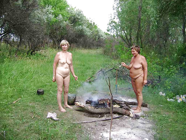 Sexy matures camping nude