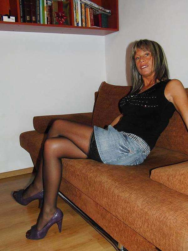 Exposed wife - mature hotwife in stockings #1442807