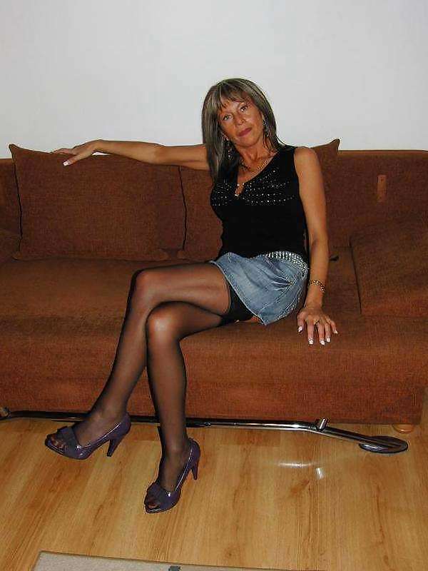 Exposed wife - mature hotwife in stockings #1442814