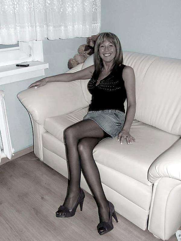 Exposed wife - mature hotwife in stockings #1442825