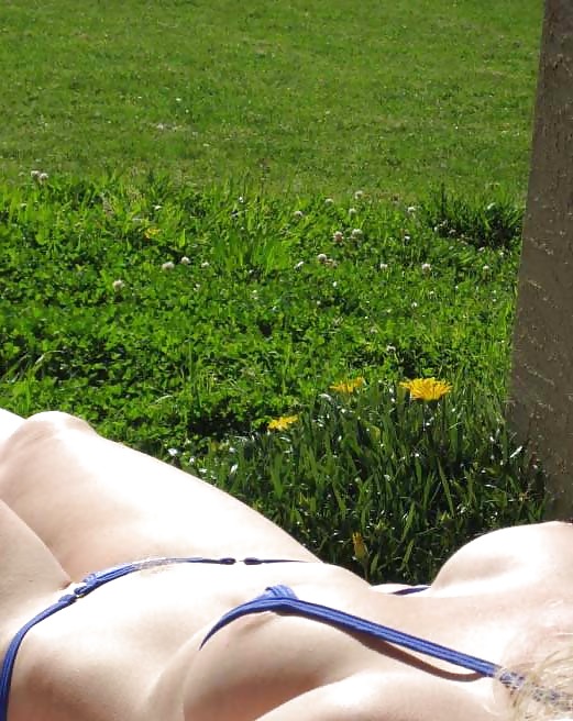 N. C. - Sunbath in minikini and hot pants #3478155