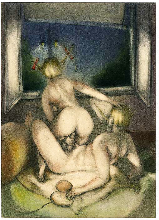 Dipinto eroporn arte 29 - artista n.n. (4) c. 1930 per raudy
 #10778623