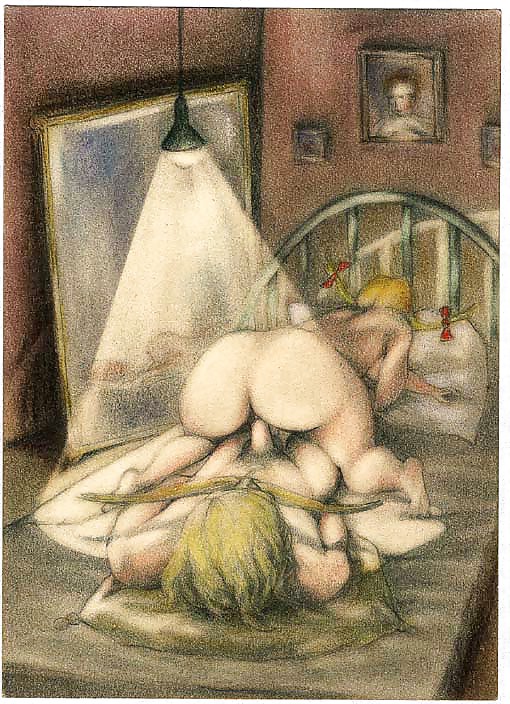 Dipinto eroporn arte 29 - artista n.n. (4) c. 1930 per raudy
 #10778642
