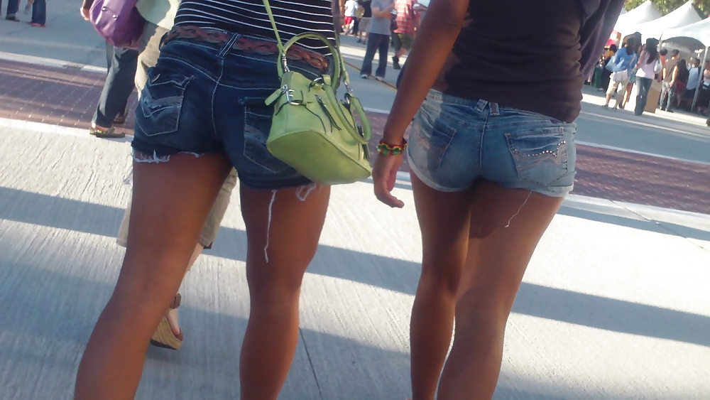 Amazing girls ass & butt in jean shorts #12765217
