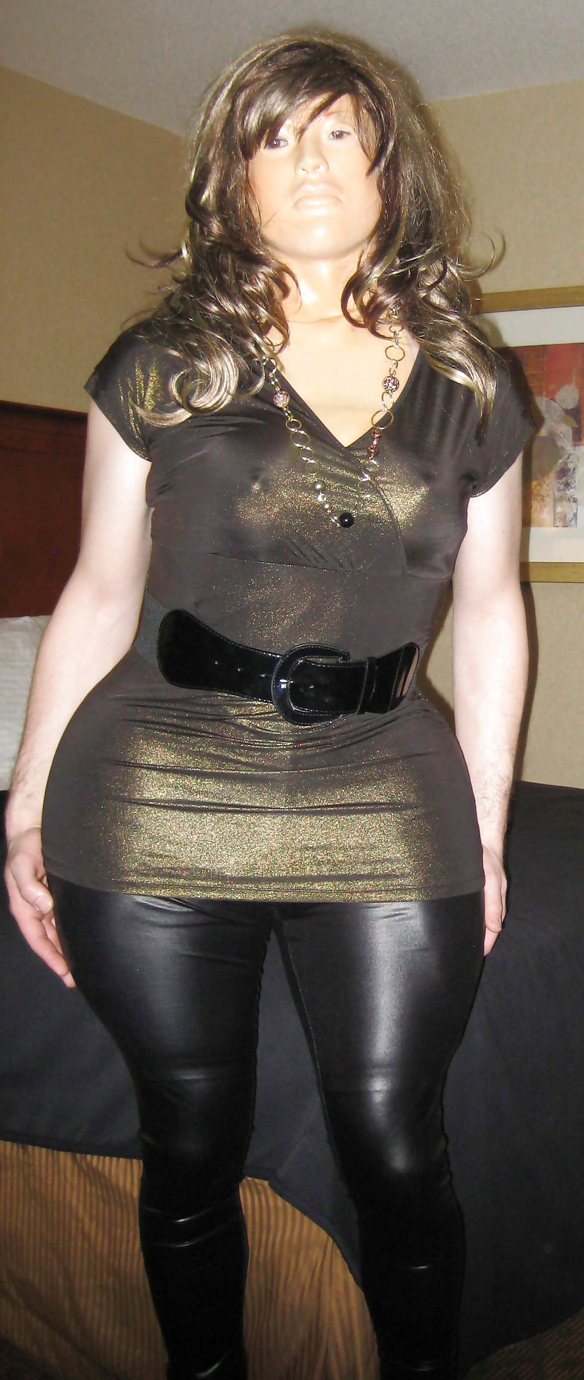 Gold & Shiny leggings #18942220