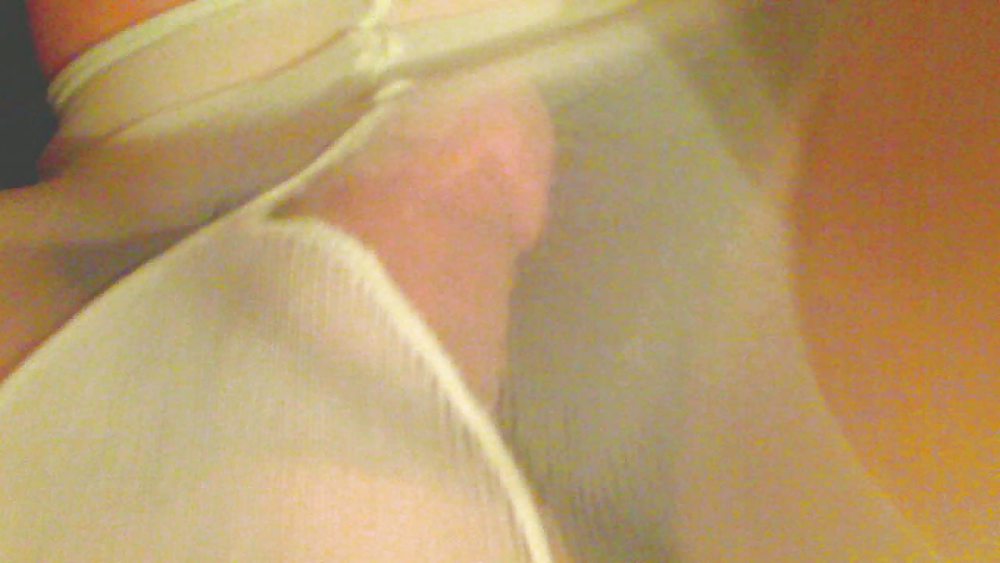 Amateur femme boy in white nylons and blue toes #13019132