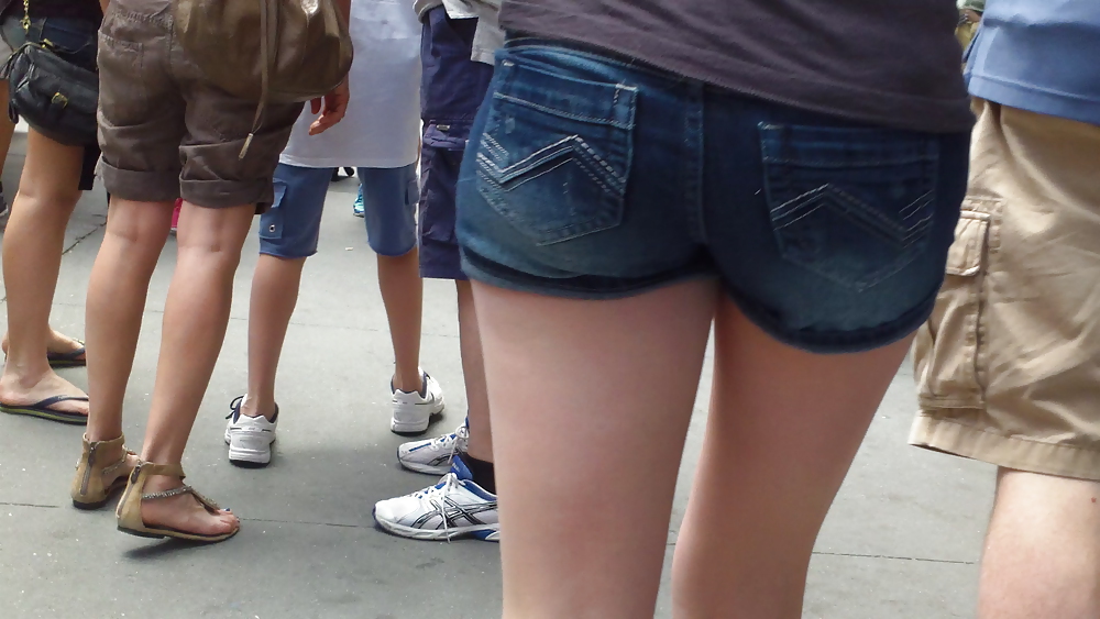 Her butt & ass in tight jean shorts  #18995983