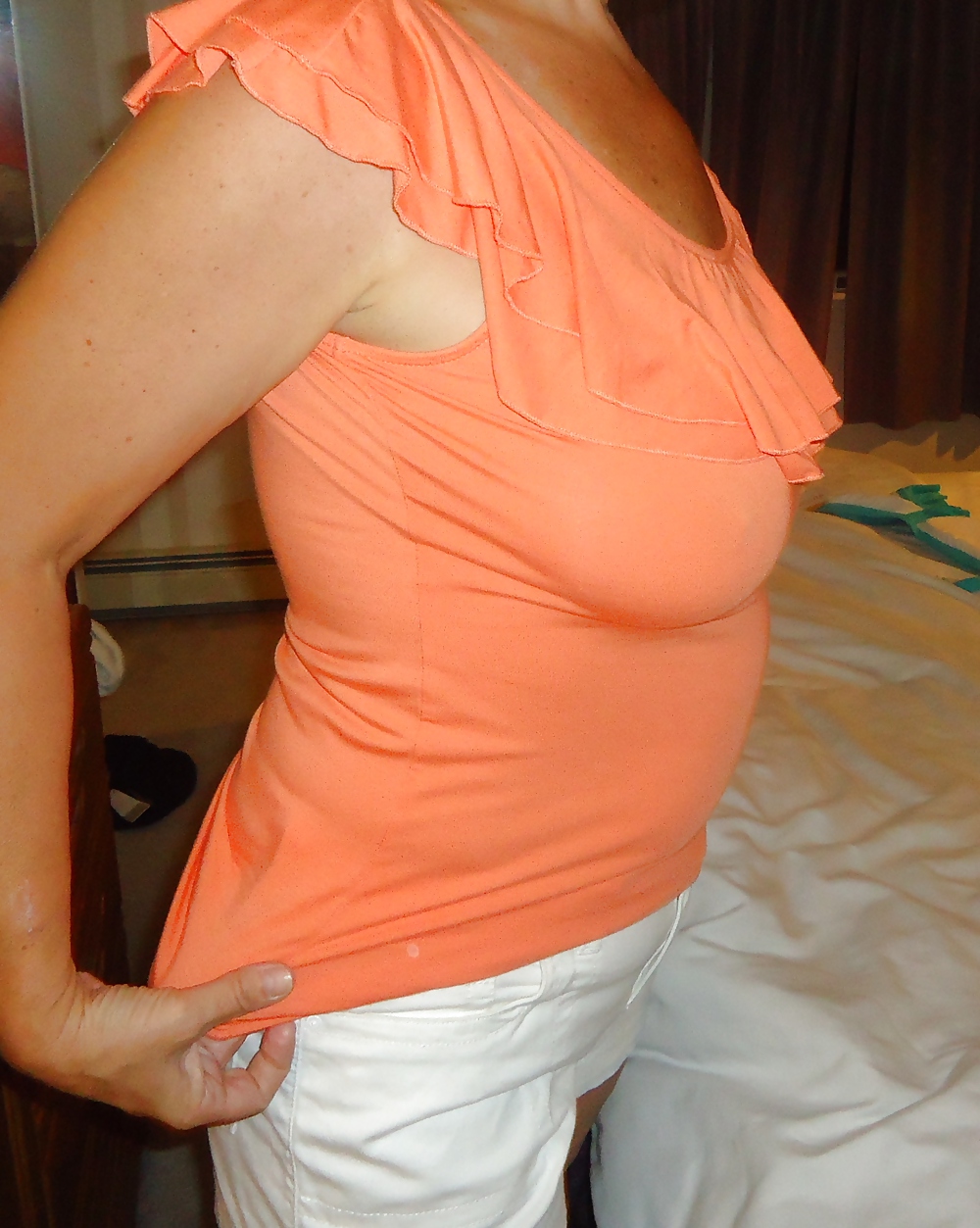 Wifes Nice Tits And Nipples In Shirt #18110666