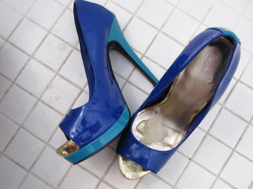 Blau Mossimo High Heel Peep Toe Schuhe Cummed # 2 #21332150