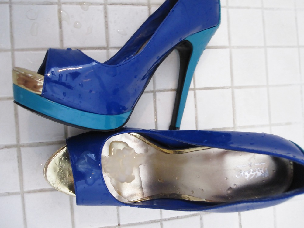 Blau Mossimo High Heel Peep Toe Schuhe Cummed # 2 #21332163