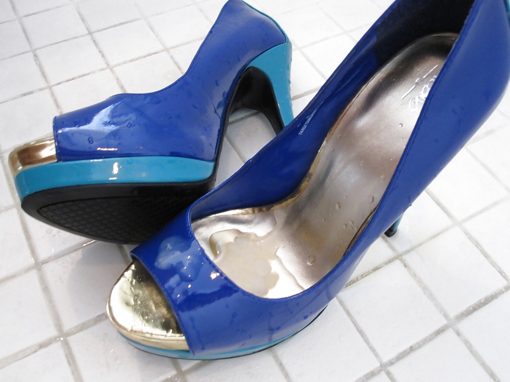 Blau Mossimo High Heel Peep Toe Schuhe Cummed # 2 #21332186