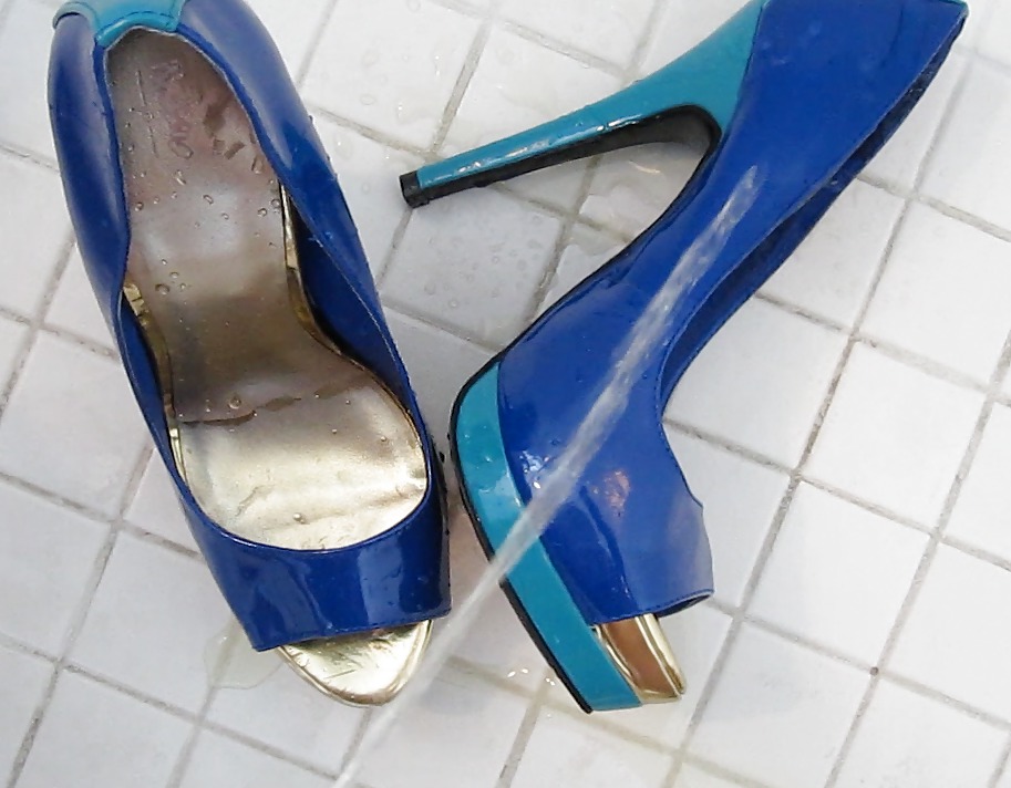 Mossimo azul zapatos de tacón alto peep toe cummed #2
 #21332212