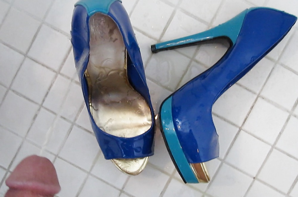 Mossimo azul zapatos de tacón alto peep toe cummed #2
 #21332216