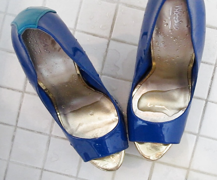 Blau Mossimo High Heel Peep Toe Schuhe Cummed # 2 #21332223