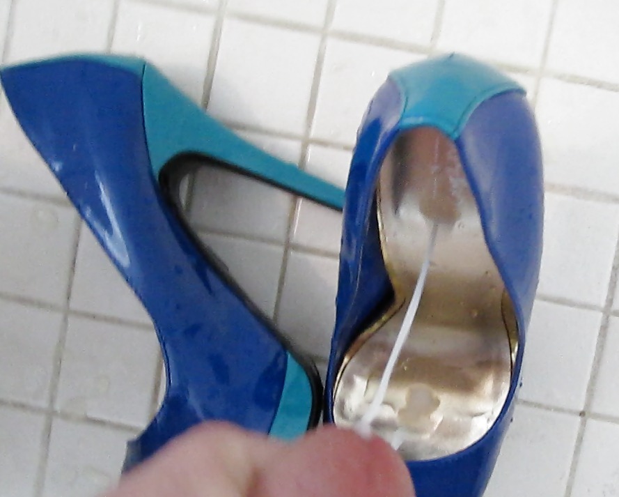 Mossimo azul zapatos de tacón alto peep toe cummed #2
 #21332261