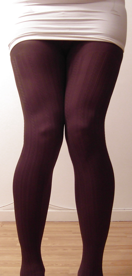 Lycra and patterned nylons #15959675