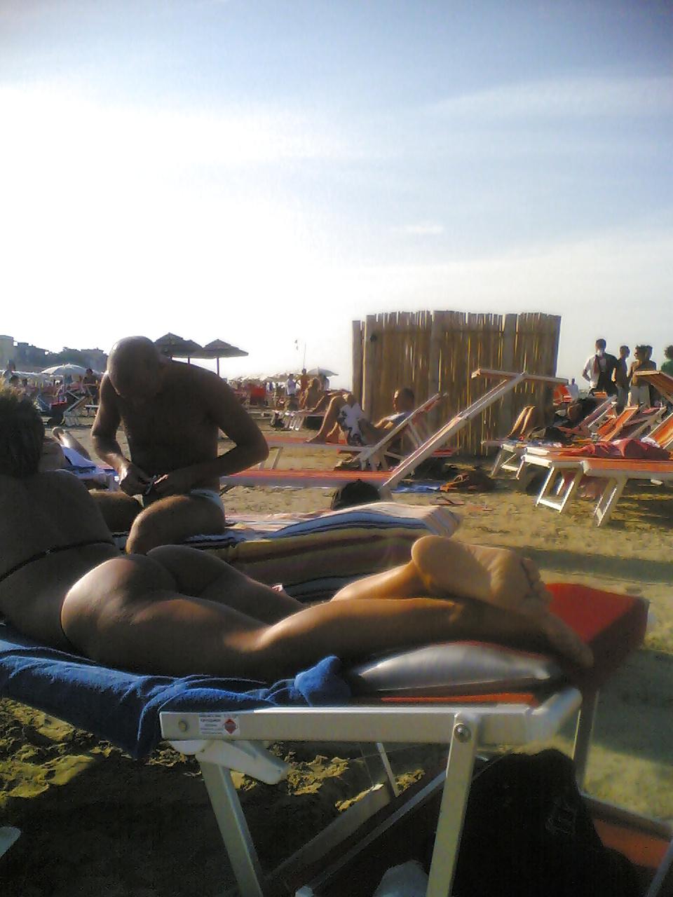 Sexy tan ass on italian beach #7394004