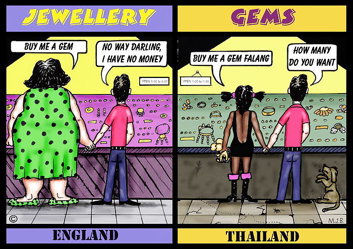 Funny cartoons of Thailand Pattaya #11883462