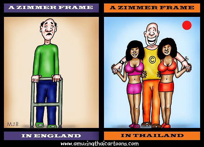 Funny cartoons of Thailand Pattaya #11883607