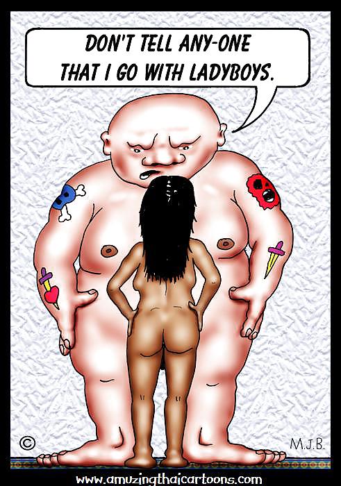 Funny cartoons of Thailand Pattaya #11883639