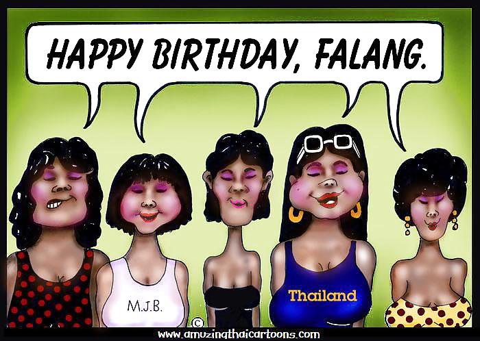 Funny cartoons of Thailand Pattaya #11883762