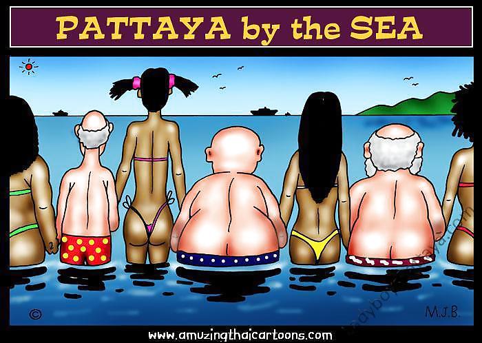 Funny cartoons of Thailand Pattaya #11883770