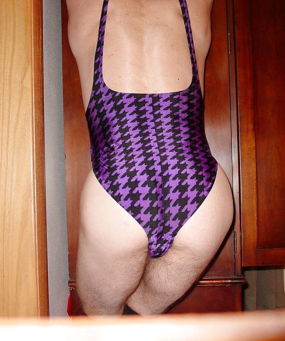 Purple & Black Swimsuit #4163377