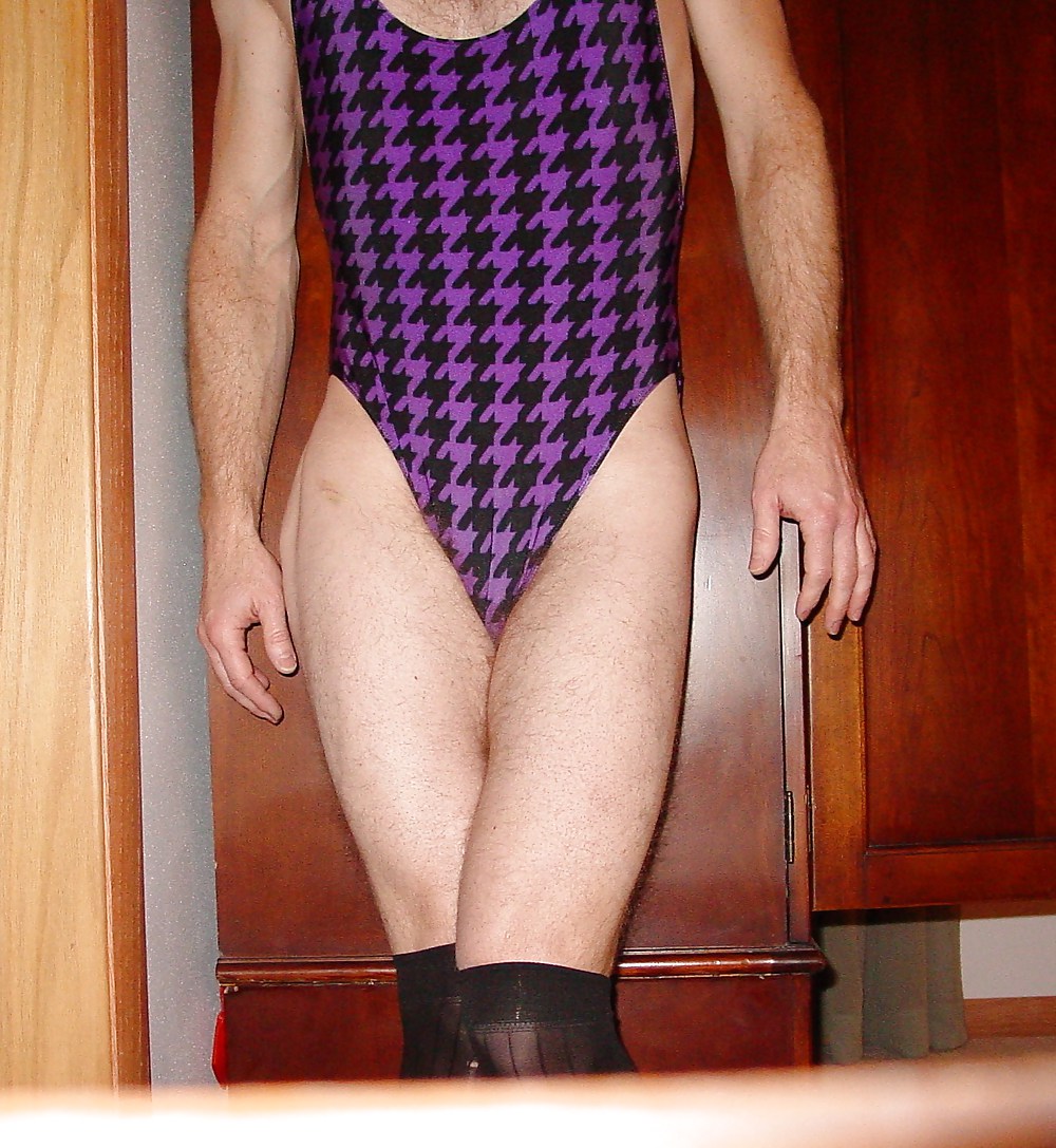 Purple & Black Swimsuit #4163437