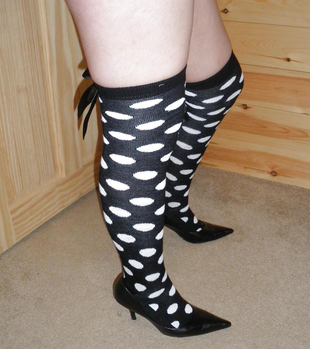 Spotty Dotty Socks, Corset & Satin G-String #7185445