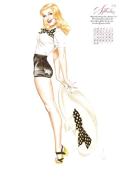 Erotic Calendar 6 - Vargas Pin-ups 1946 #8173198