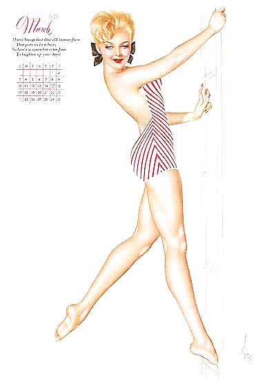 Erotic Calendar 6 - Vargas Pin-ups 1946 #8173203
