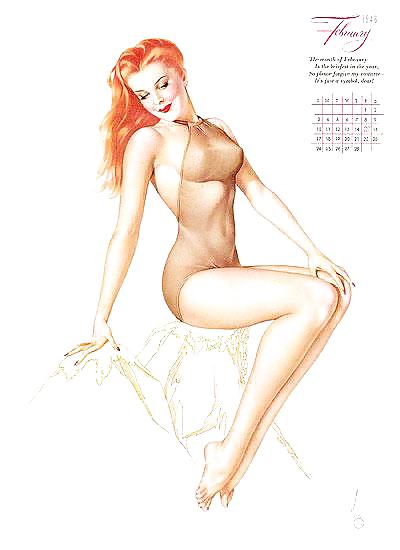 Erotic Calendar 6 - Vargas Pin-ups 1946 #8173207