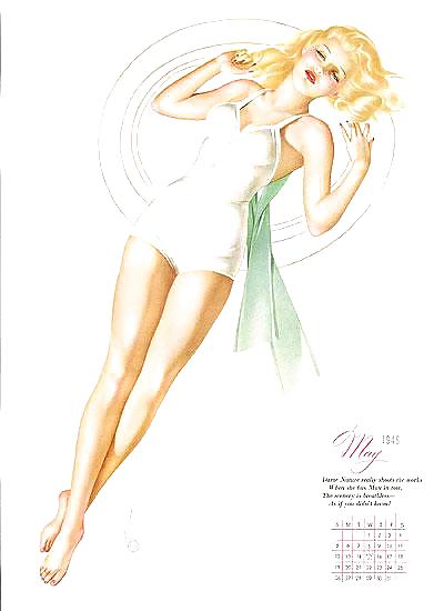 Erotic Calendar 6 - Vargas Pin-ups 1946 #8173212