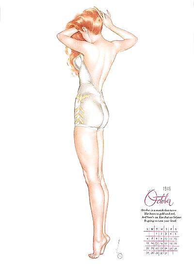 Erotic Calendar 6 - Vargas Pin-ups 1946 #8173217