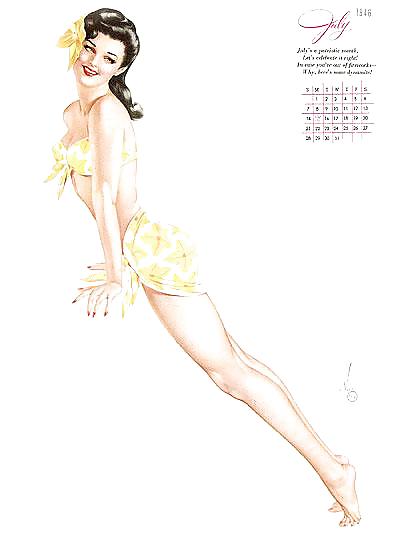 Erotic Calendar 6 - Vargas Pin-ups 1946 #8173222
