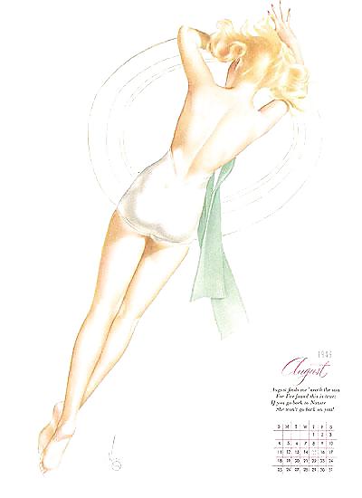 Erotic Calendar 6 - Vargas Pin-ups 1946 #8173243